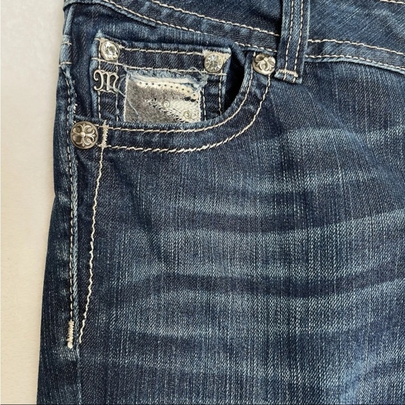 Miss Me Jeans Sz 30x32 Bootcut Sequined Dark Wash Y2K Bling Western JP5124B6 EUC - Picture 3 of 15